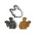 Dwuczęściowa foremka do ciastek w kształcie kulturysty z pieczątką