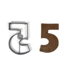 Číslo 5 (11cm) vykrajovátko/formička