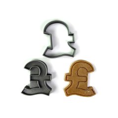 Britská libra dvoudílné vykrajovátko s razítkem