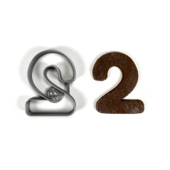 Číslo 2 zaoblené hrany (7cm) vykrajovátko/formička