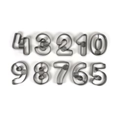 Zestaw mniejszych cyfr 0 - 9 (7cm) /8 + 2 gratis/wykrojniki/formy