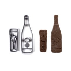 Láhev a sklenice vykrajovátka/formičky