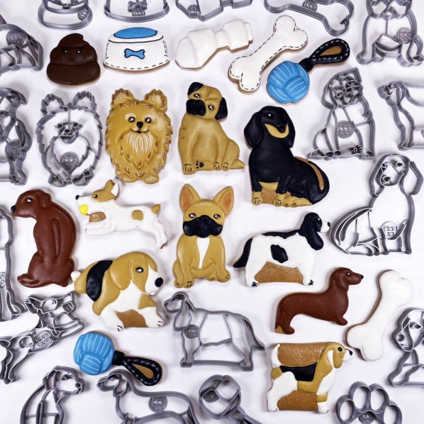 Francouzský buldoček vykrajovátko/formička