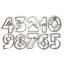 Sada velkých číslic 0 - 9 (11cm) /8 + 2 zdarma/ vykrajovátka/formičky