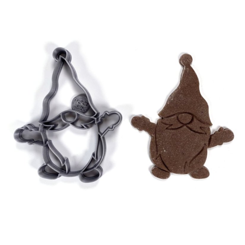 Vánoční skřítek s čepicí vykrajovátko/formička