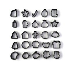 Zestaw małych foremek/wykrawaczy do kalendarza adwentowego 25 szt.