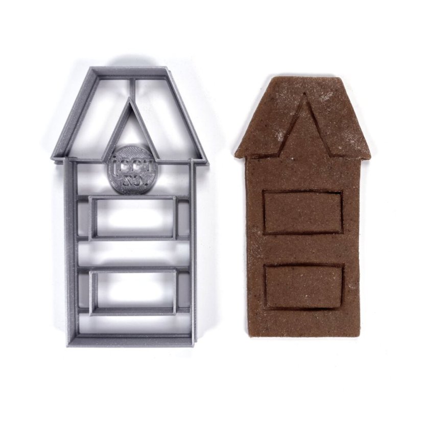 Sada na adventní městečko s otvorem pro svíčku vykrajovátka/formičky