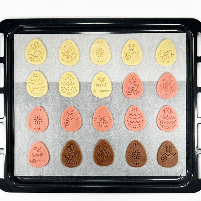 Velikonoční razítko vejce s ozdobami
