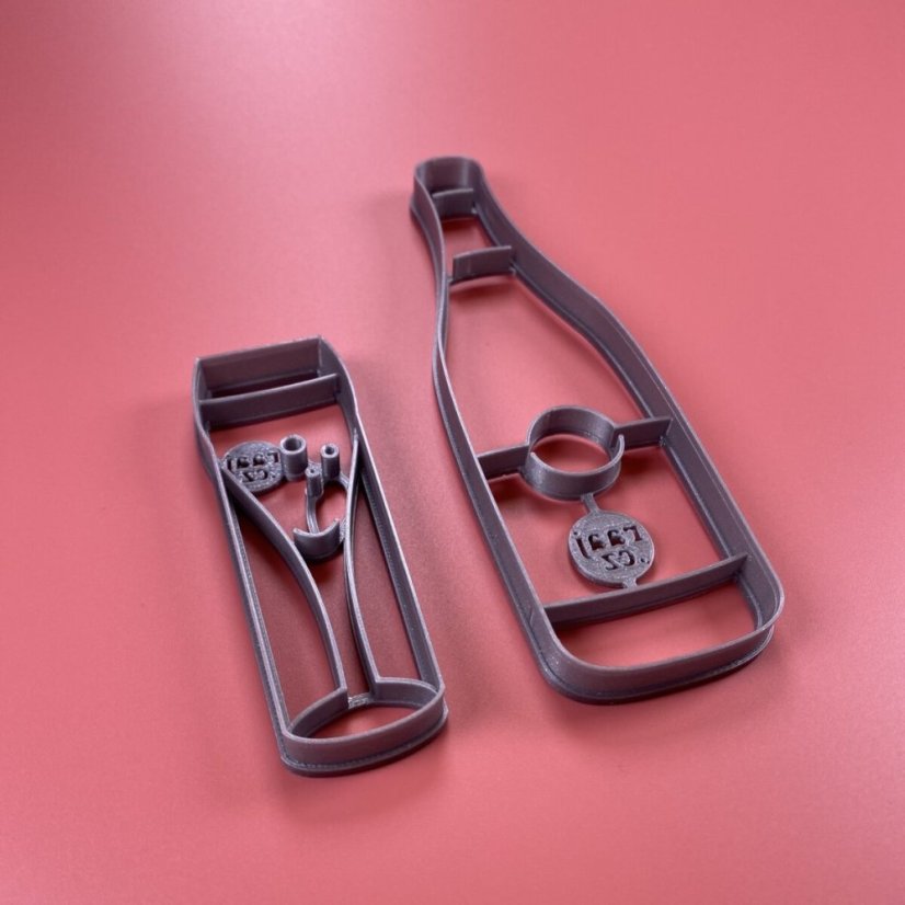 Láhev a sklenice vykrajovátka/formičky