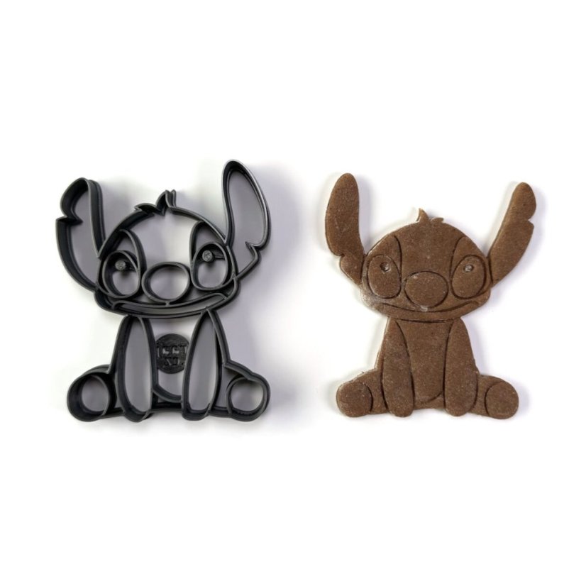 Niebieska foremka do ciastek w kształcie potwora