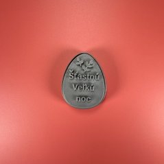 Veľkonočná pečiatka s nápisom Šťastnú veľkú noc SLOVENSKÁ VERZIA