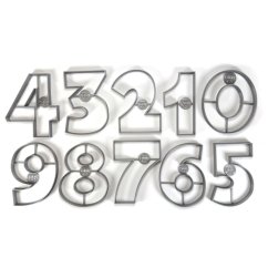 Sada velkých číslic 0 - 9 (11cm) /8 + 2 zdarma/ vykrajovátka/formičky