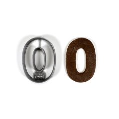 Číslo 0 zaoblené hrany (7cm) vykrajovátko/formička