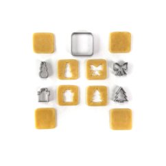 Vianočná sada vykrajovačiek/formičiek na linecké pečivo štvorec