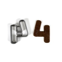 Číslo 4 zaoblené hrany (7cm) vykrajovátko/formička