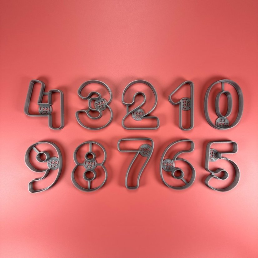 Číslo 1 zaoblené hrany (7cm) vykrajovátko/formička