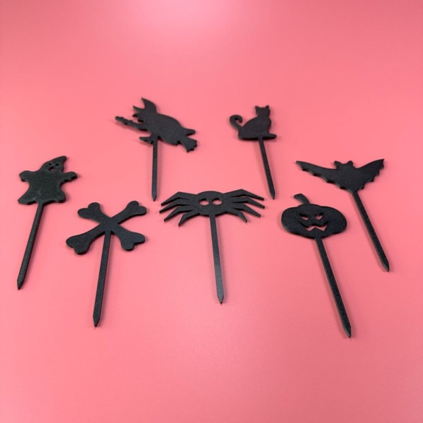 Halloweenské zápichy sada 2, 7 kusů