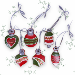 Banka - vianočná ozdoba 4 v tvare srdca vykrajovačka/formička