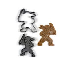 Ninja bojovník s mečem dvoudílné vykrajovátko s razítkem