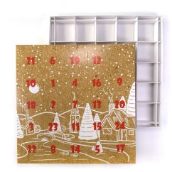 Sada vykrajovátek/formiček na adventní kalendář + krabice na adventní kalendář + kruh na vykrajovátka