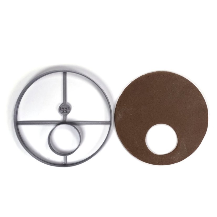 Sada na adventní městečko s otvorem pro svíčku vykrajovátka/formičky