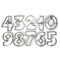 Zestaw dużych cyfr 0 - 9 (11 cm) /8 + 2 gratis/ foremki/ wykrawacze
