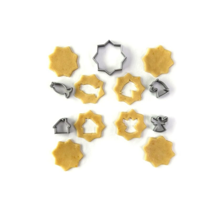 Vánoční sada vykrajovátek/formiček na linecké cukroví hvězda II.