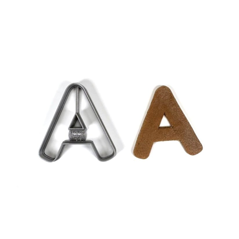 Písmeno A zaoblené hrany (7cm) vykrajovátko/formička