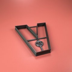 Foremka/wykrojnik w kształcie litery V (10 cm)