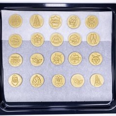 Mačka s čiapkou pečiatka s vykrajovačom