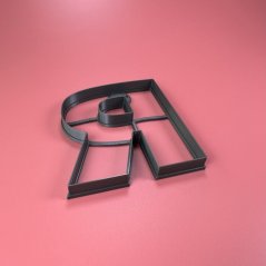 Wykrawarka/forma w kształcie litery R (10 cm)