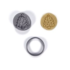 Vánoční stromek 2 razítko s vykrajovátkem