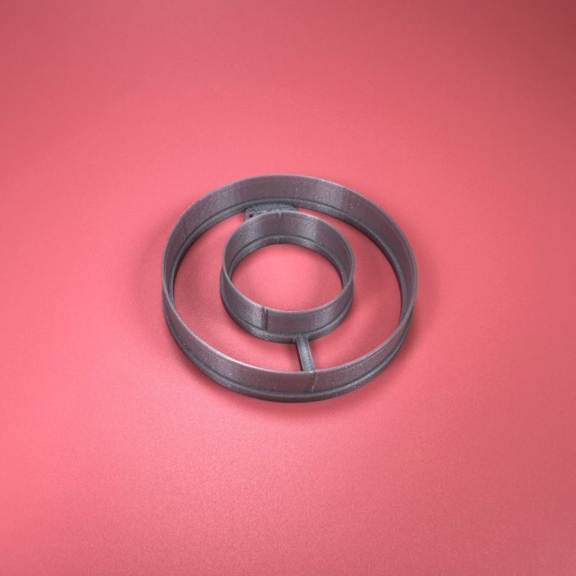 Písmeno O zaoblené hrany (7cm) vykrajovátko/formička