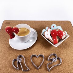 Srdce s výkrojom na zavesenie na hrnček vykrajovačka/formička