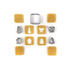 Vianočná sada vykrajovačiek/formičiek na linecké pečivo štvorec