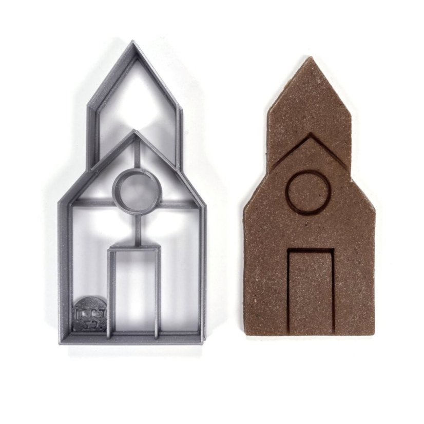 Sada na adventní městečko s otvorem pro svíčku vykrajovátka/formičky