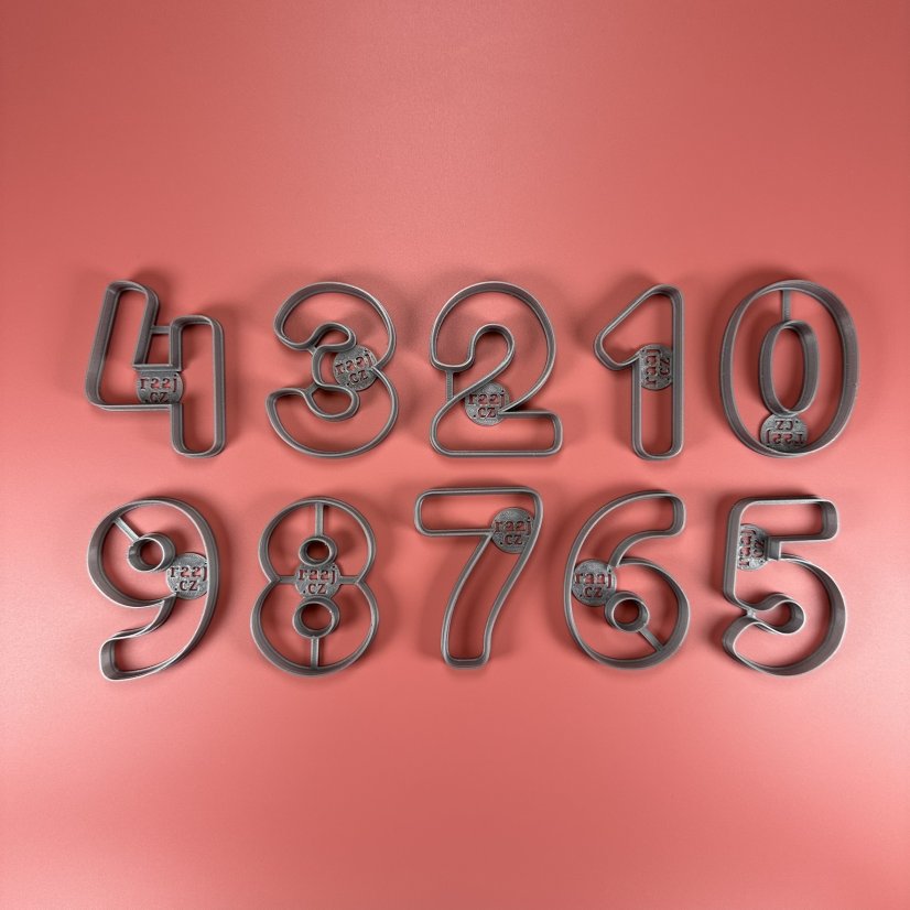 Číslo 5 zaoblené hrany (7cm) vykrajovátko/formička