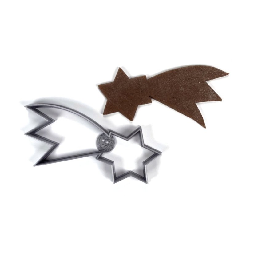 Foremka/wykrojnik do ciastek w kształcie komety lecącej w lewo