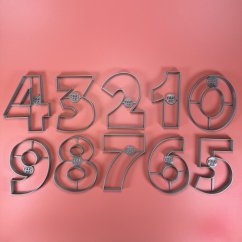 Sada velkých číslic 0 - 9 (11cm) /8 + 2 zdarma/ vykrajovátka/formičky