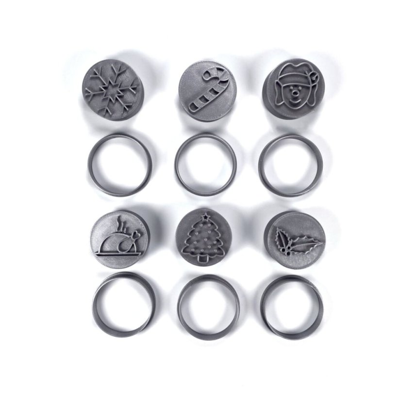 5+1 Akční vánoční set razítek s vykrajovátky č.4