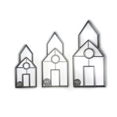 Sada 3 kostely vykrajovátko/formička