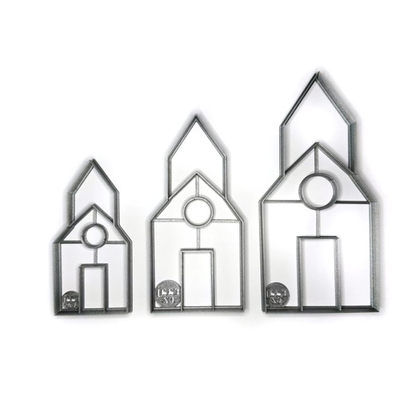 Sada 3 kostely vykrajovátko/formička Sada 3 kostely vykrajovátko/formička