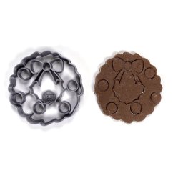 Foremka/wykrawaczka do ciastek w kształcie wieńca bożonarodzeniowego