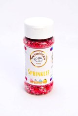 4Cake Cukrové zdobenie striebornej a červenej Red Cocktail (80 g) Besky edice