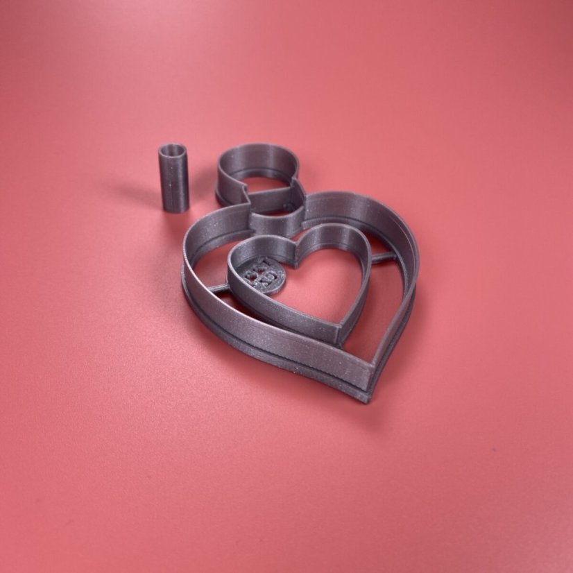 Banka - vianočná ozdoba 4 v tvare srdca vykrajovačka/formička