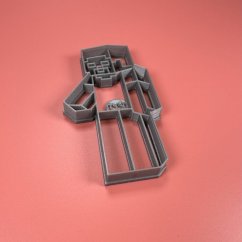 Kostkovaná postavička z PC hry vykrajovátko/formička