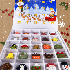 Sada vykrajovátek/formiček na adventní kalendář + krabice na adventní kalendář + kruh na vykrajovátka