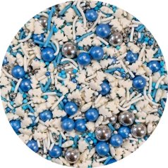 4Cake Biało-niebieska dekoracja cukrowa Królowa Śniegu (80 g)